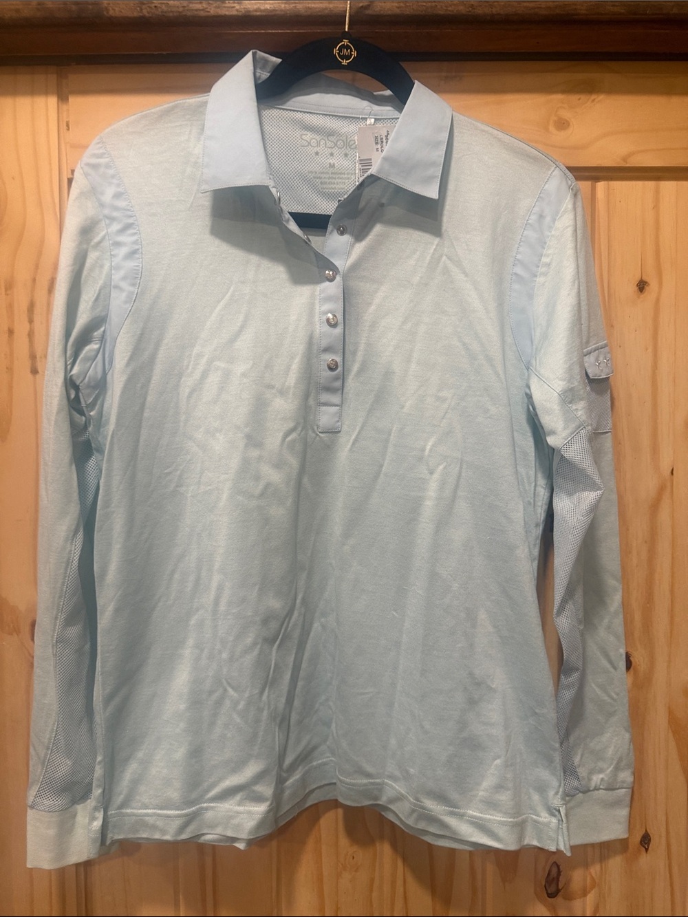 Sonsolo Women's Light Blue Long Sleeve Polo